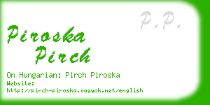 piroska pirch business card